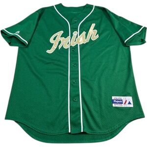 Baseball Jersey Original Majestic Notre Dame Fighting Irish Mens‎ XL no size tag